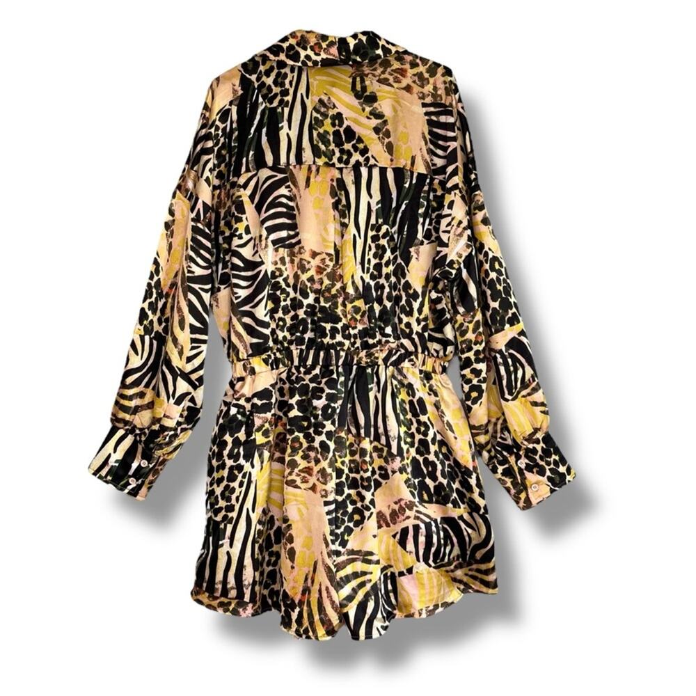 Goodtime U.S.A. mixed animal print long sleeve romper NEW - Picture 6 of 13